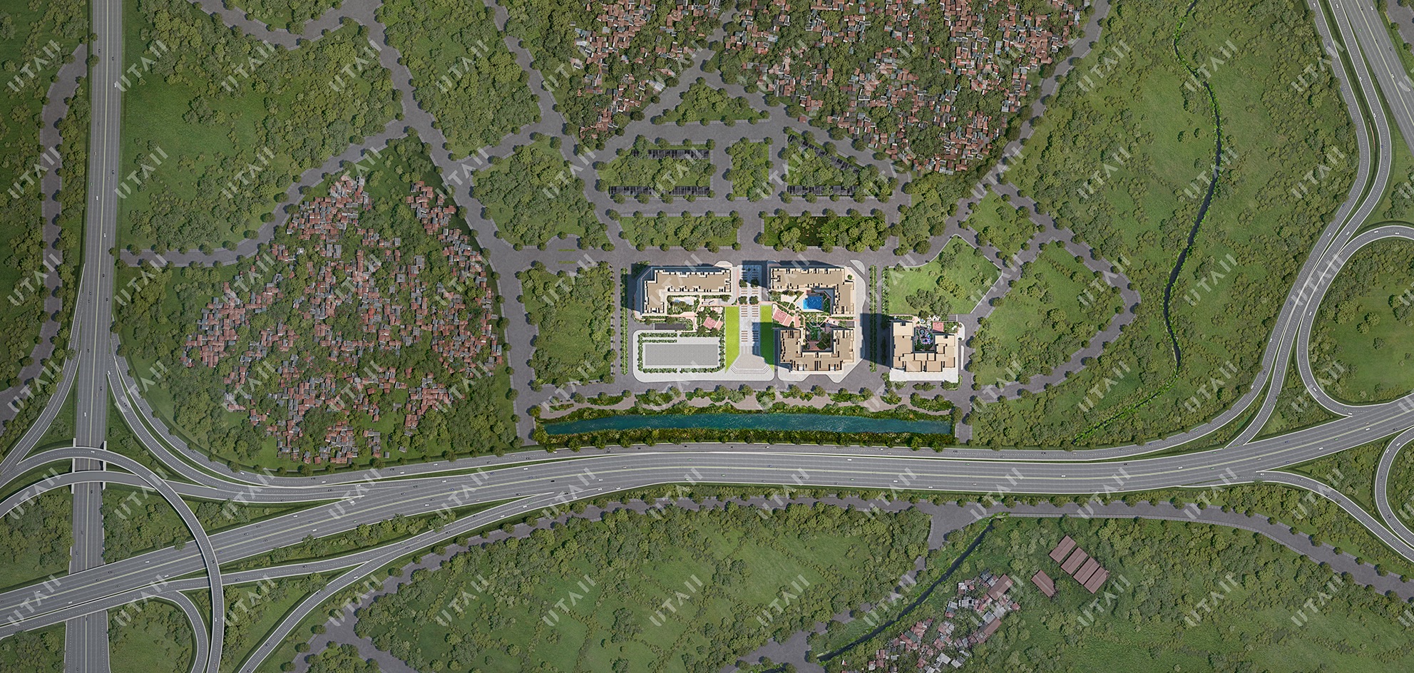 Ảnh vệ tinh khu đất The Primavera giữa Imperia Hanoi Garden City